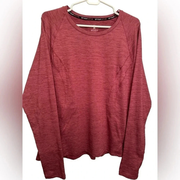 Spyder Tops - Spyder burgundy pullover long sleeved shirt